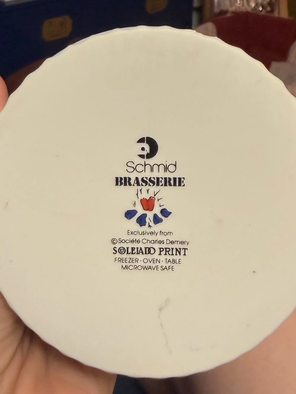 Schmid Design Folio Brasserie Line Souleiado Print Mini Casserole Dish, Vintage